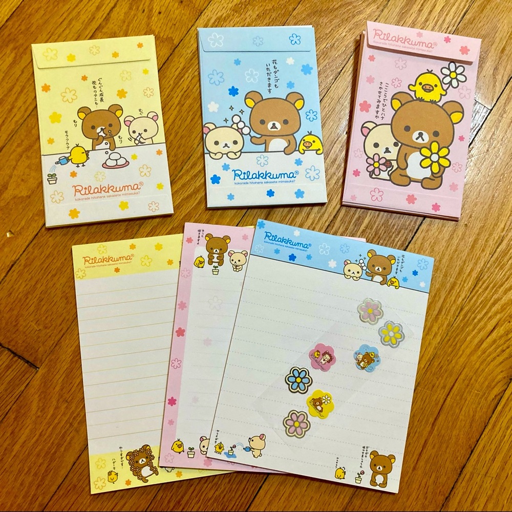 Rilakkuma Stationary letters memos notepads envelopes stickers SAN-X Kawaii